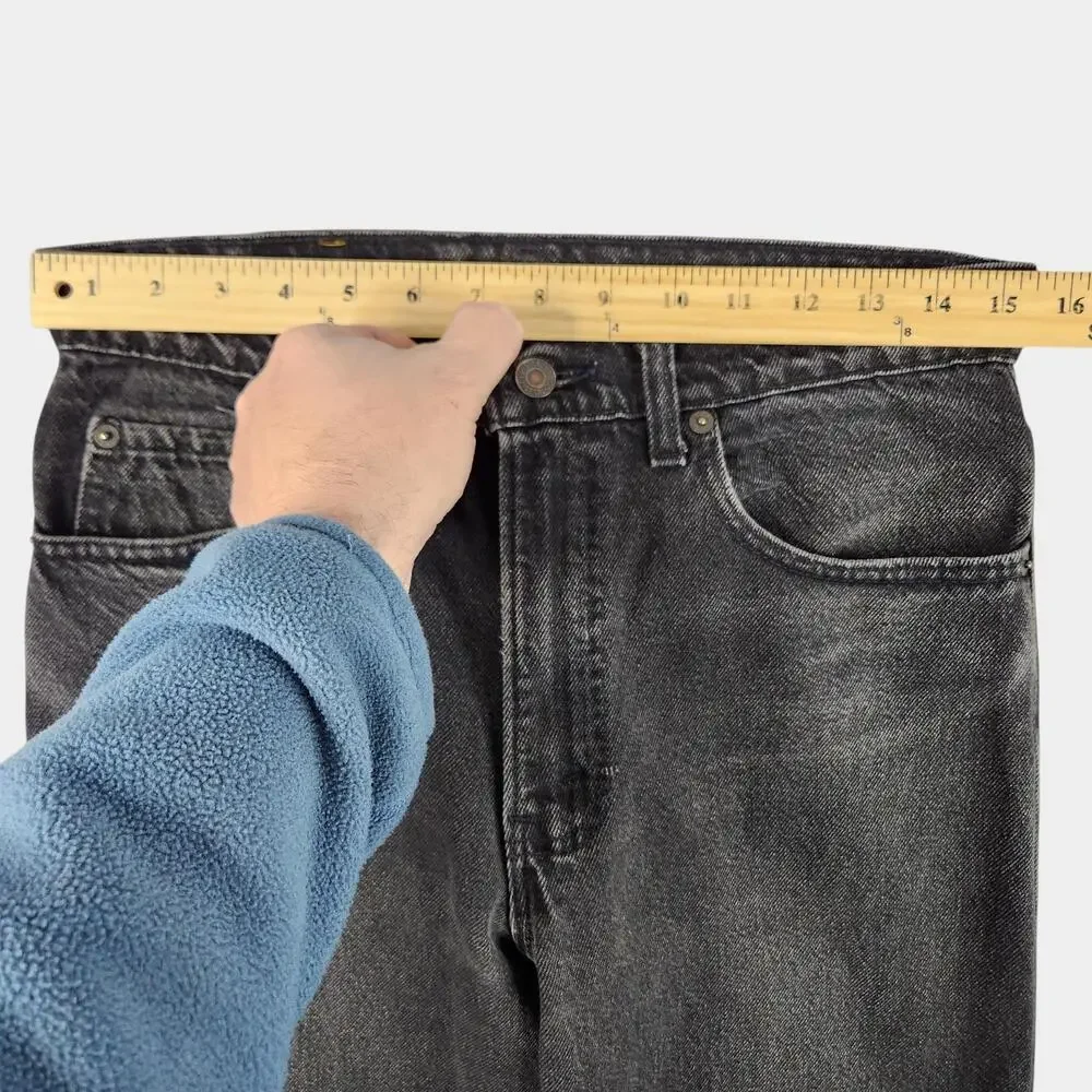 Vintage 80s Levis 550 Jeans Mens Fits 31x32 Black Faded Relaxed Tapered Made USA